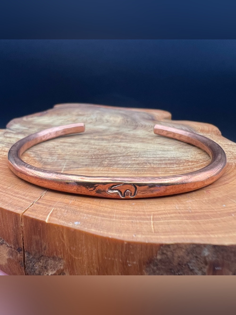 Native American Spirit Bear Copper Cuff